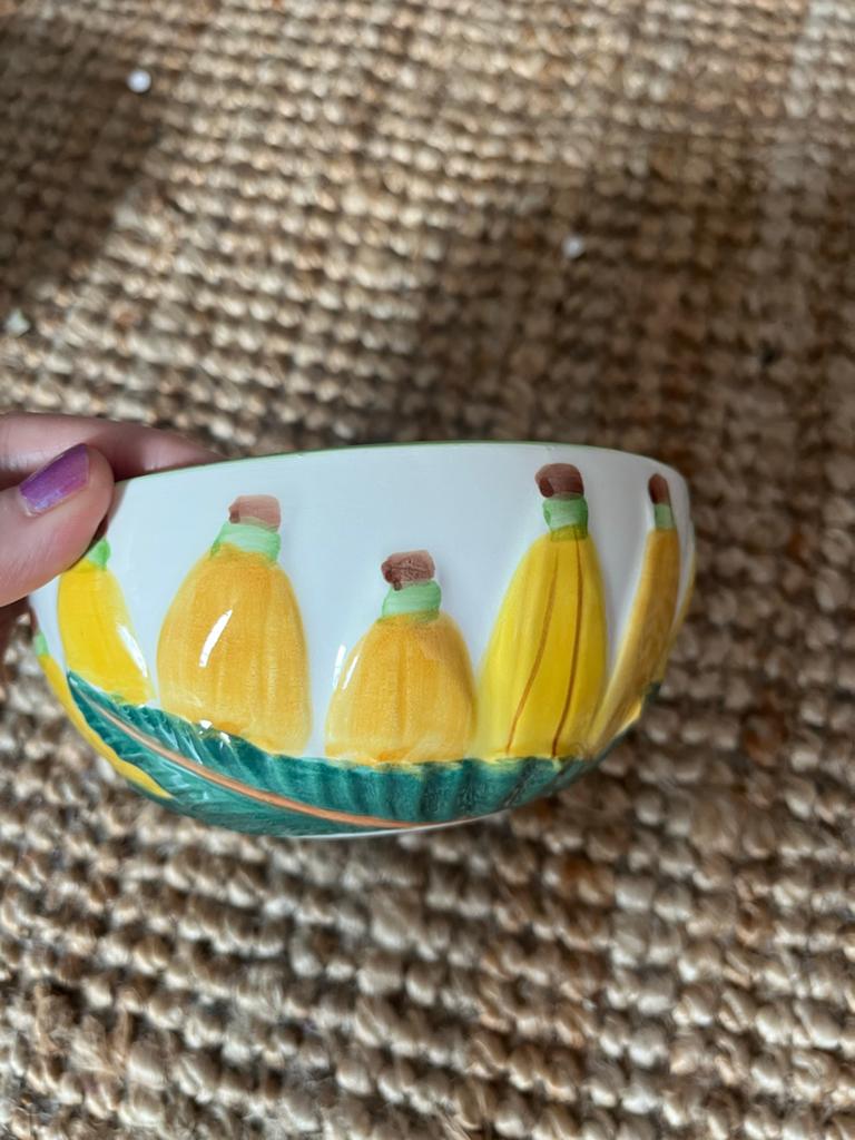 Set van 2 Bananen Schalen - Keramiek, Huis en Inrichting, Woonaccessoires | Schalen en Manden, Gebruikt, Porselein of Keramiek