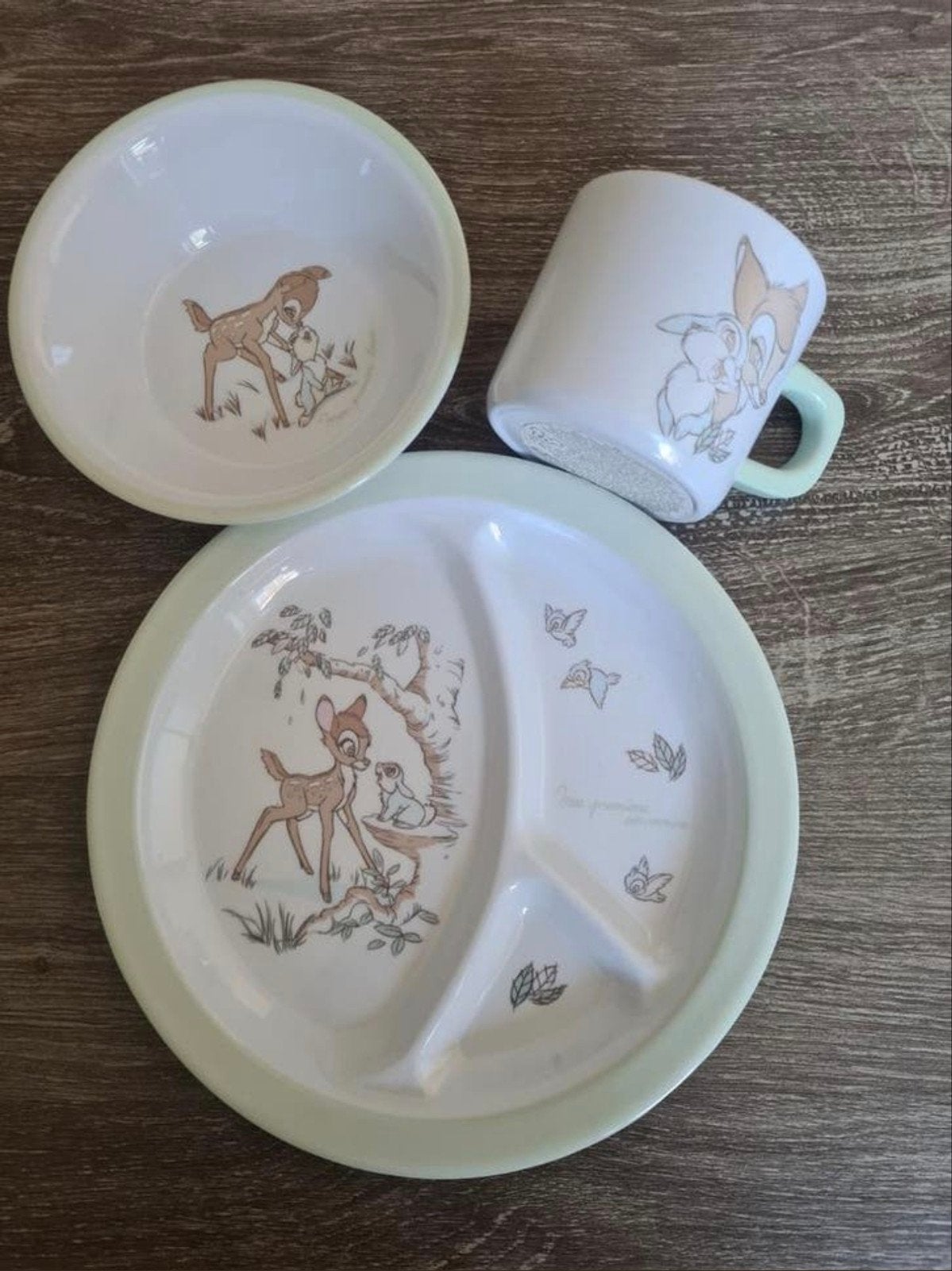 Disney Bambi Eetset voor Kinderen - Bord, Kom, Beker, Ophalen of Verzenden, Gebruikt