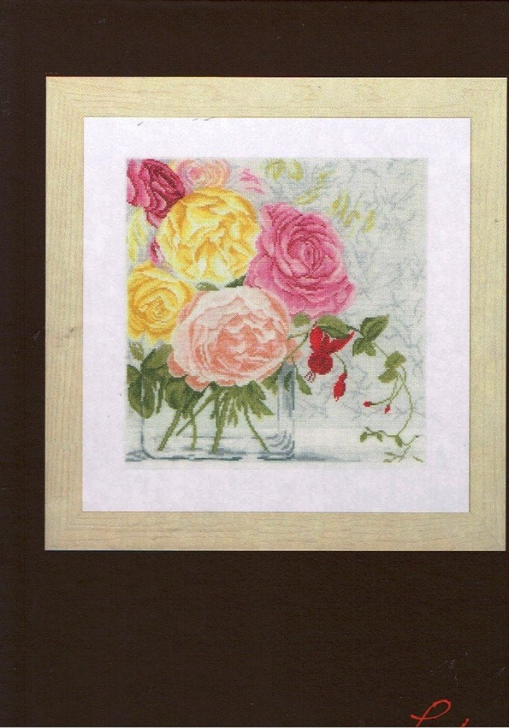 Cado AANBIEDING lanarte borduurpakket PASTELBLOEMEN 030, Hobby en Vrije tijd, Borduren en Borduurmachines, Ophalen of Verzenden