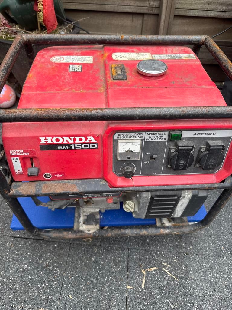 Defecte Honda EM1500 aggregaat - voor onderdelen/reparatie, Caravans en Kamperen, Ophalen, Gebruikt