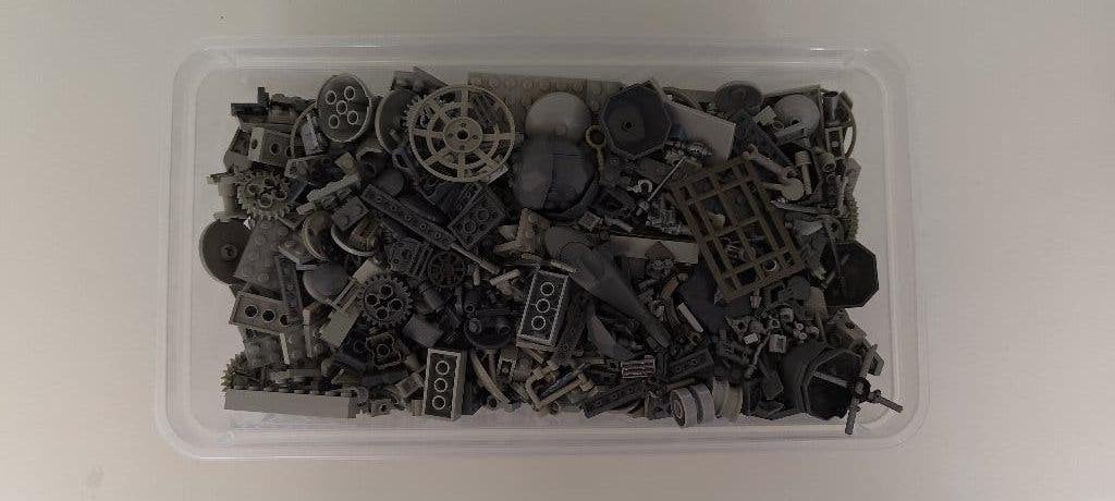 LEGO grijs assorti 1 kg, Gebruikt, Overige thema's, Lego, Ophalen of Verzenden