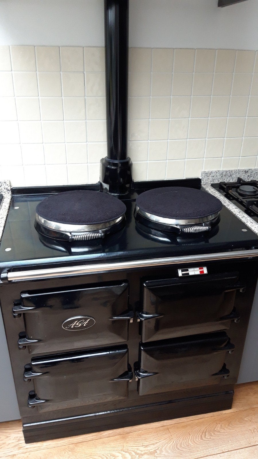 Klassieke AGA GC3 gasoven - Zwart, Ophalen, Gebruikt, Warmhoudplaat, 3 kookzones of minder