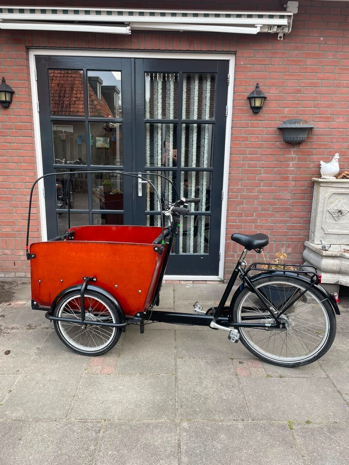 Nette babboe bakfiets bruine bak 28 inch, Ophalen, Gebruikt, 4 kinderen of meer