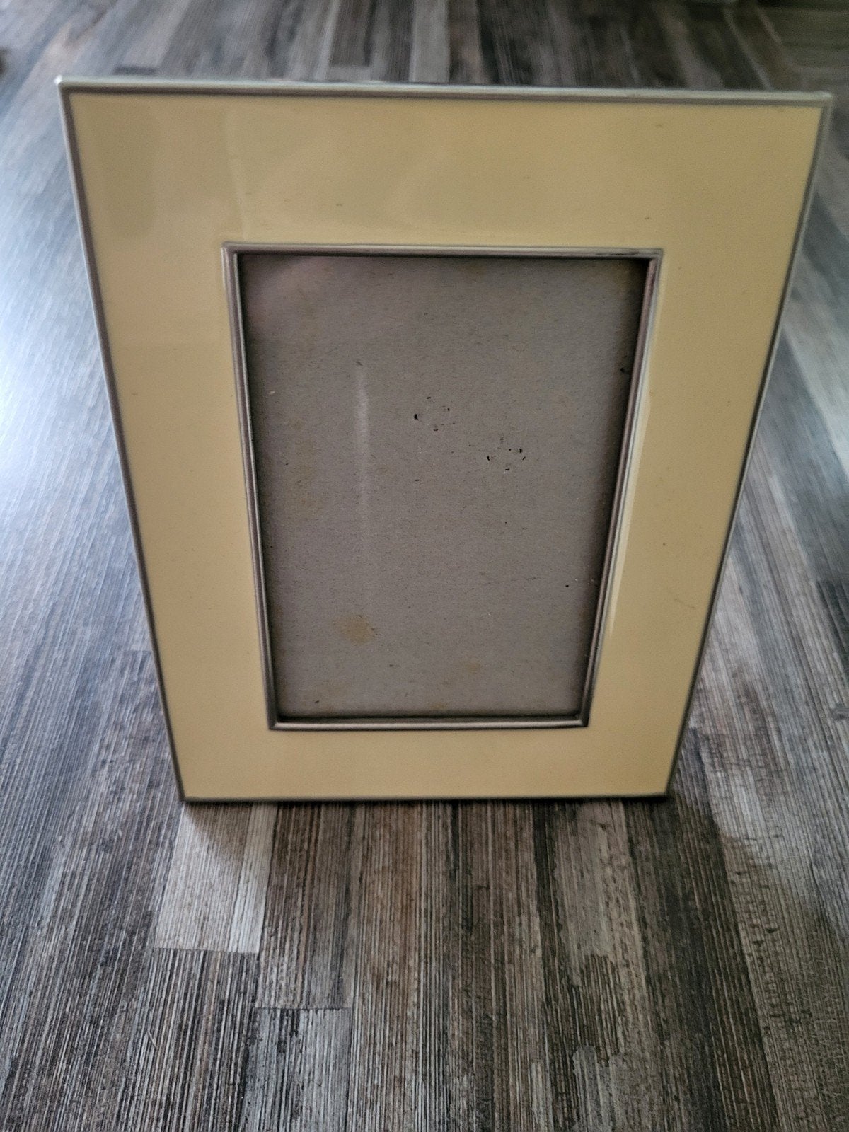 Fotolijst metaal inleg emaille, 16 cm, 13 cm, Ophalen of Verzenden, Zo goed als nieuw