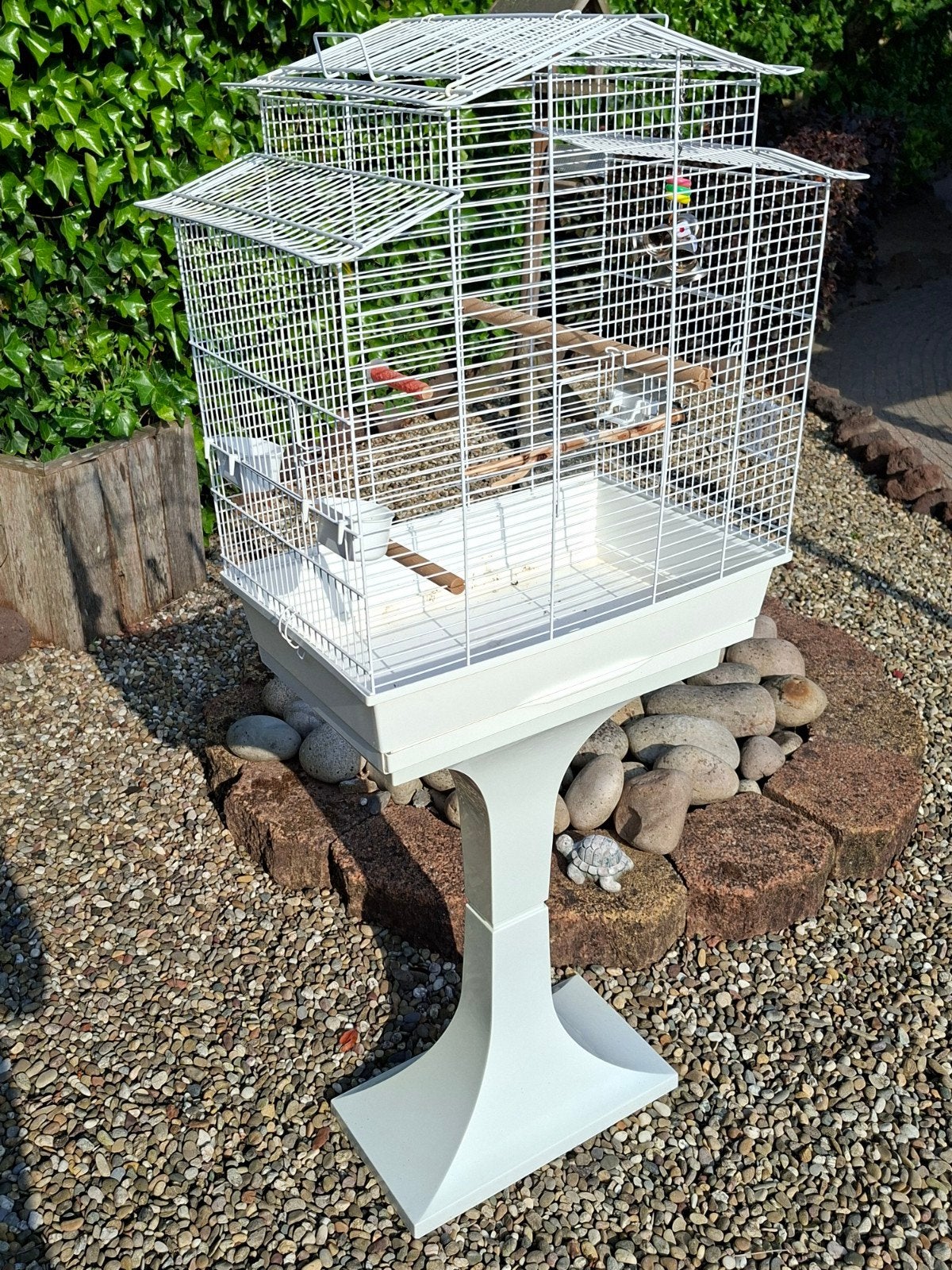 Kooi met standaard, Ophalen of Verzenden, Hout, Vogelkooi