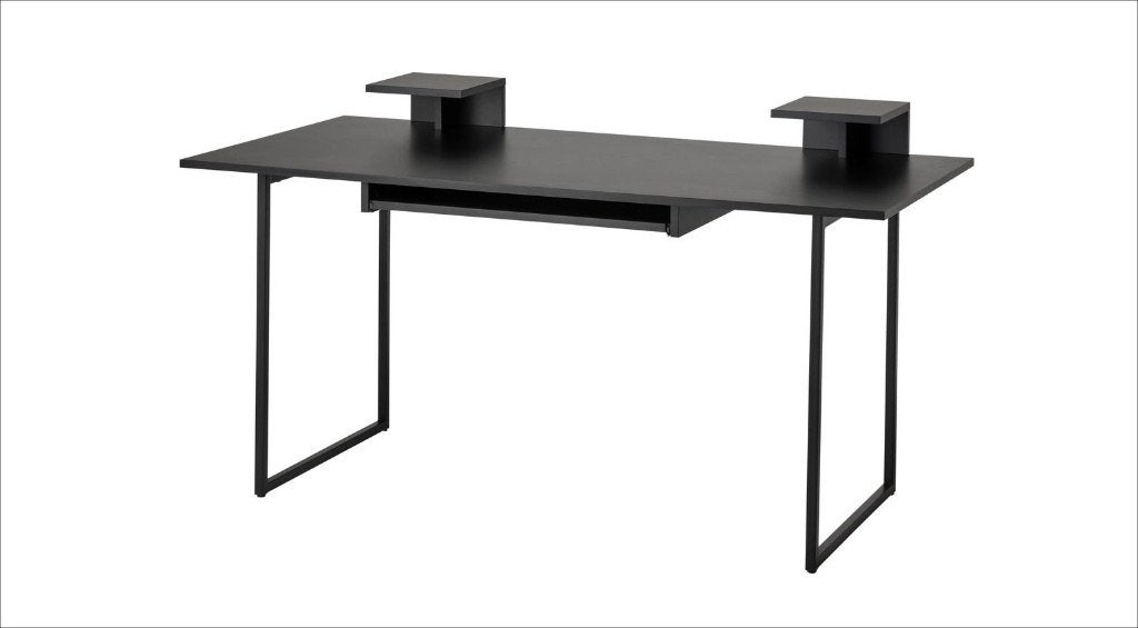 Obegransad Bureau, Ophalen, Zwart, 160 cm, Demontabel