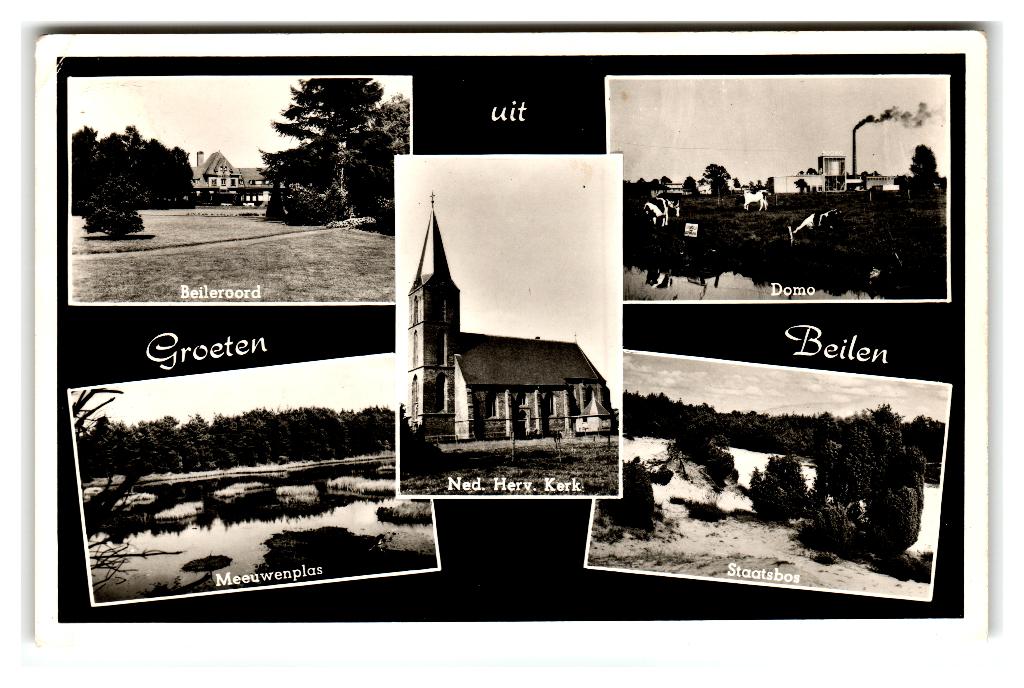 Beilen, Groeten uit Beilen, Verzenden, 1940 tot 1960, Gelopen, Drenthe