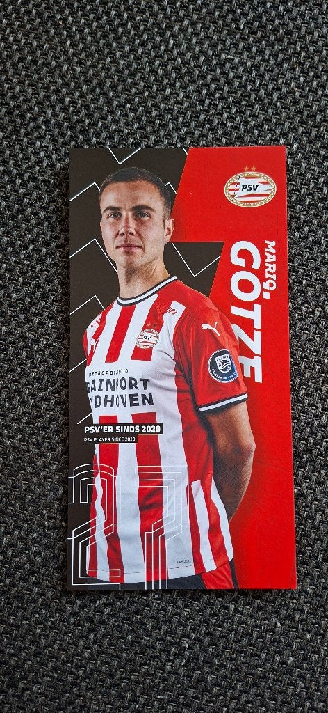 Spelerskaart; Mario Gotze # PSV Eindhoven, Ophalen of Verzenden, Nieuw, PSV, Spelerskaart