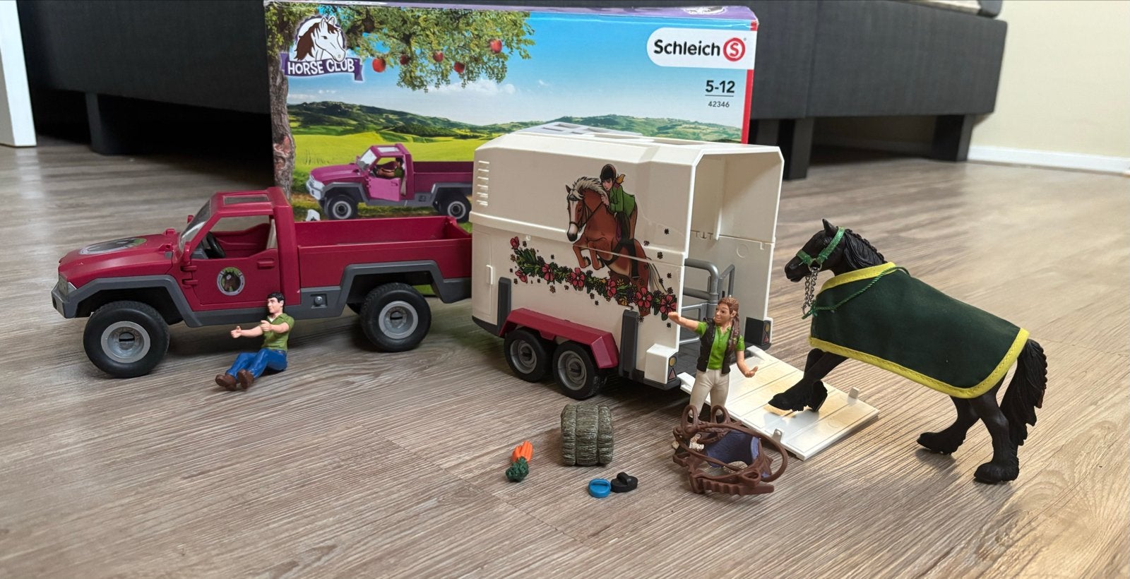 Schleich Horse Club Pick-up met Paardentrailer, Ophalen of Verzenden, Nieuw