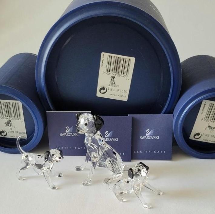 Swarovski Dalmatiërs honden set, Verzamelen, Swarovski, Ophalen of Verzenden, Zo goed als nieuw, Figuurtje
