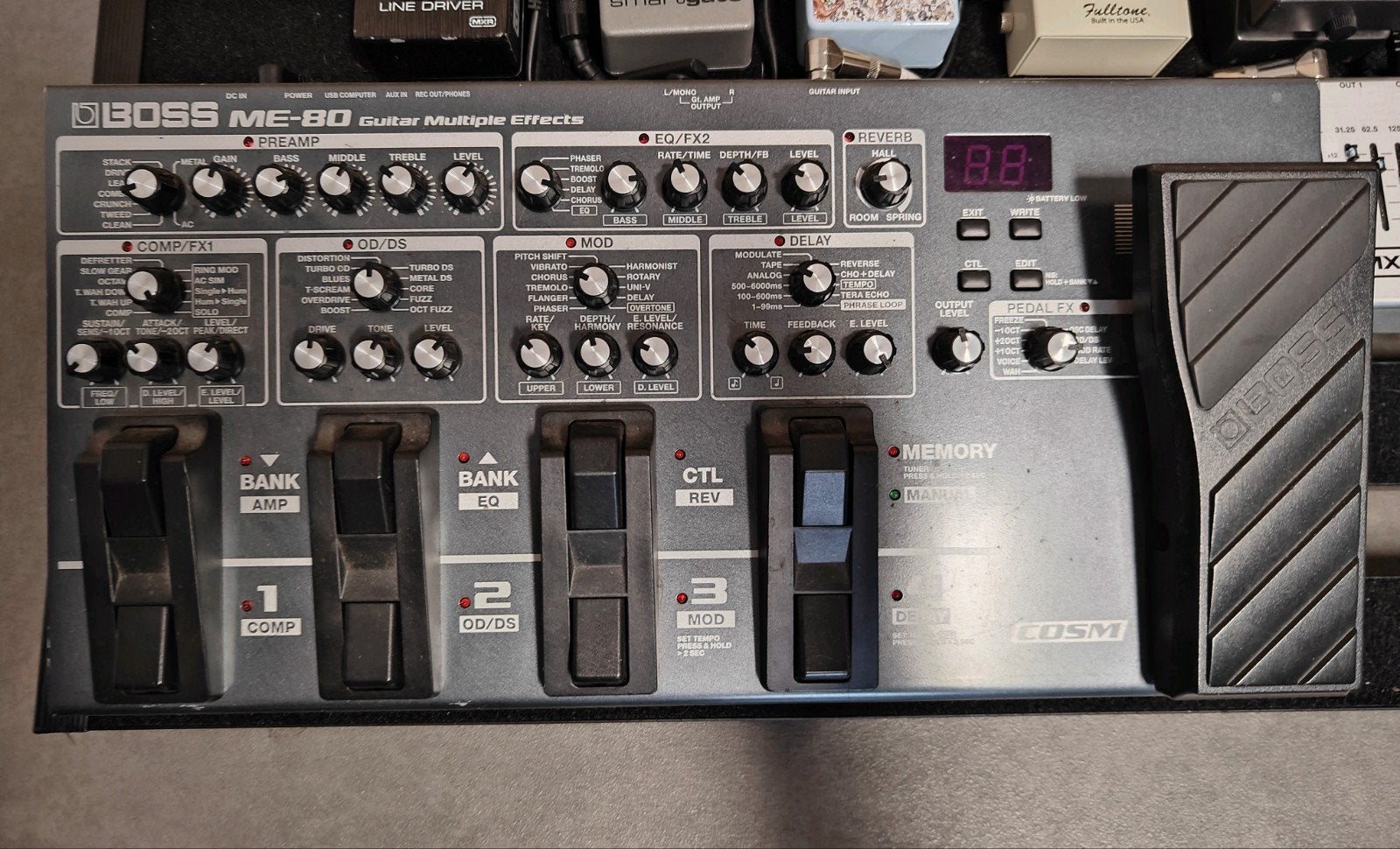Boss ME-80 Multi-effect Gitaar, Muziek en Instrumenten, Effecten, Ophalen of Verzenden, Zo goed als nieuw, Delay of Echo