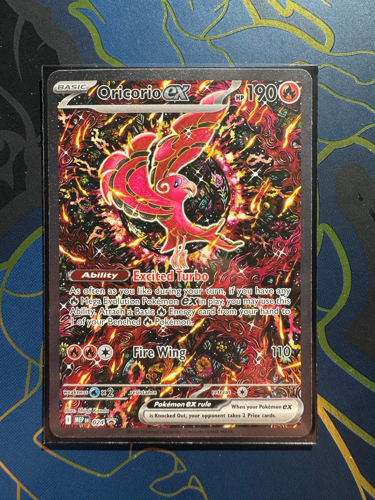 Oricorio ex (024) Pokémon kaart, Ophalen of Verzenden, Zo goed als nieuw, Losse kaart