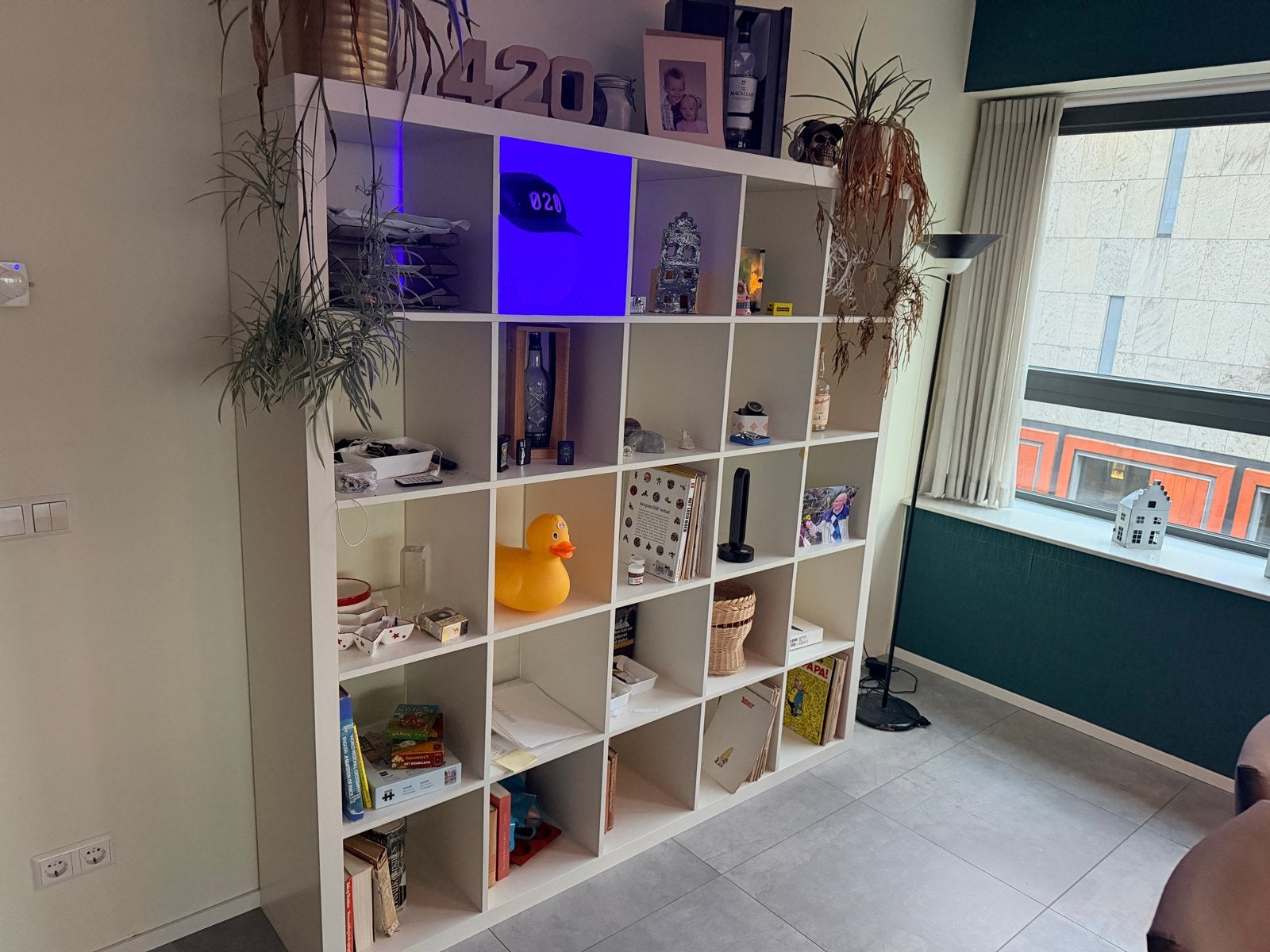 IKEA Kallax kast 5x5 vakken wit, Ophalen, Gebruikt