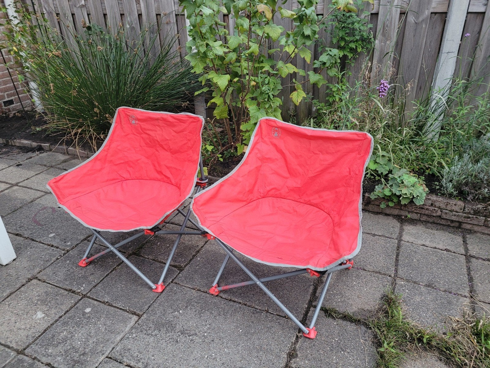 2x Coleman opvouwbare campingstoelen - rood, Ophalen, Gebruikt, Campingstoel
