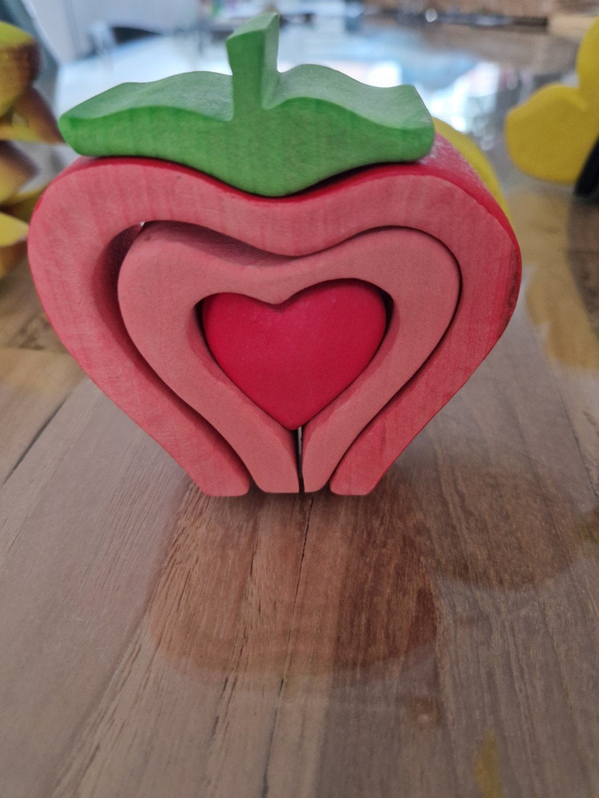 Bumbu Houten aardbei puzzelset, Kinderen en Baby's, Ophalen of Verzenden, Zo goed als nieuw, Overige typen