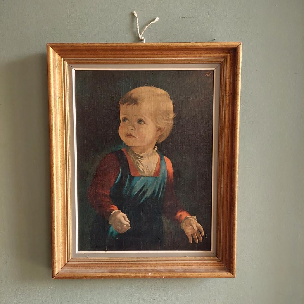 Lucky Vintage Vintage Mid-Century Schilderij Anna Zinkeisen, Ophalen of Verzenden