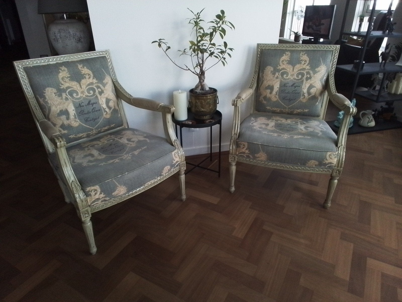 2 niet alledaagse bijzondere stoelen in zeer goede staat., Huis en Inrichting, Stoelen, Ophalen of Verzenden, Zo goed als nieuw