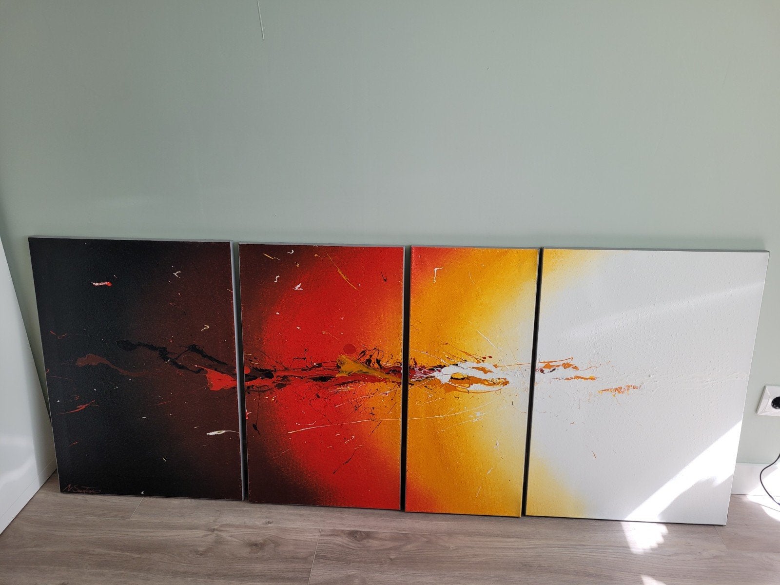 4-delig schilderij, Ophalen