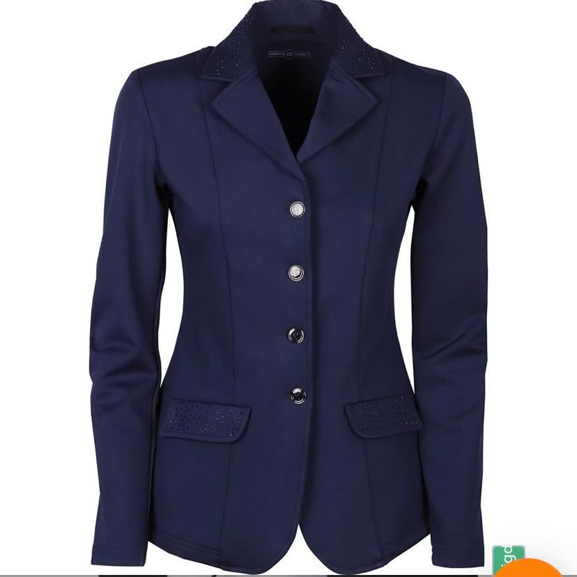Wedstrijd jasje donkerblauw maat S met glitters, Dieren en Toebehoren, Dressuur, Ophalen of Verzenden, Zo goed als nieuw, Dames