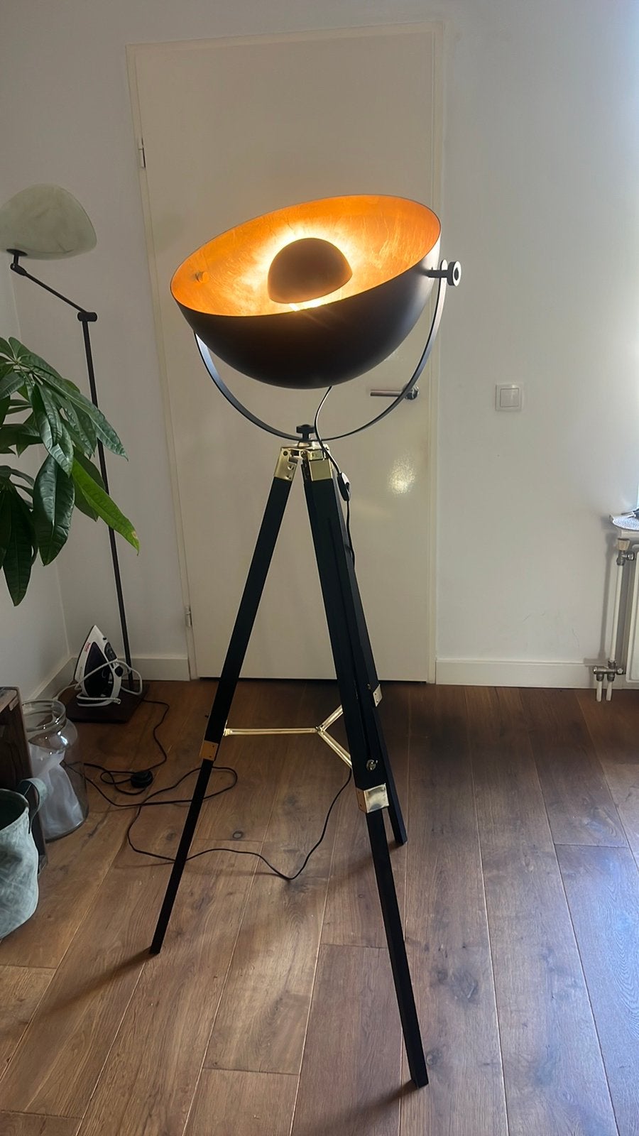 Zwarte staande lamp, Ophalen, Gebruikt, 150 tot 200 cm