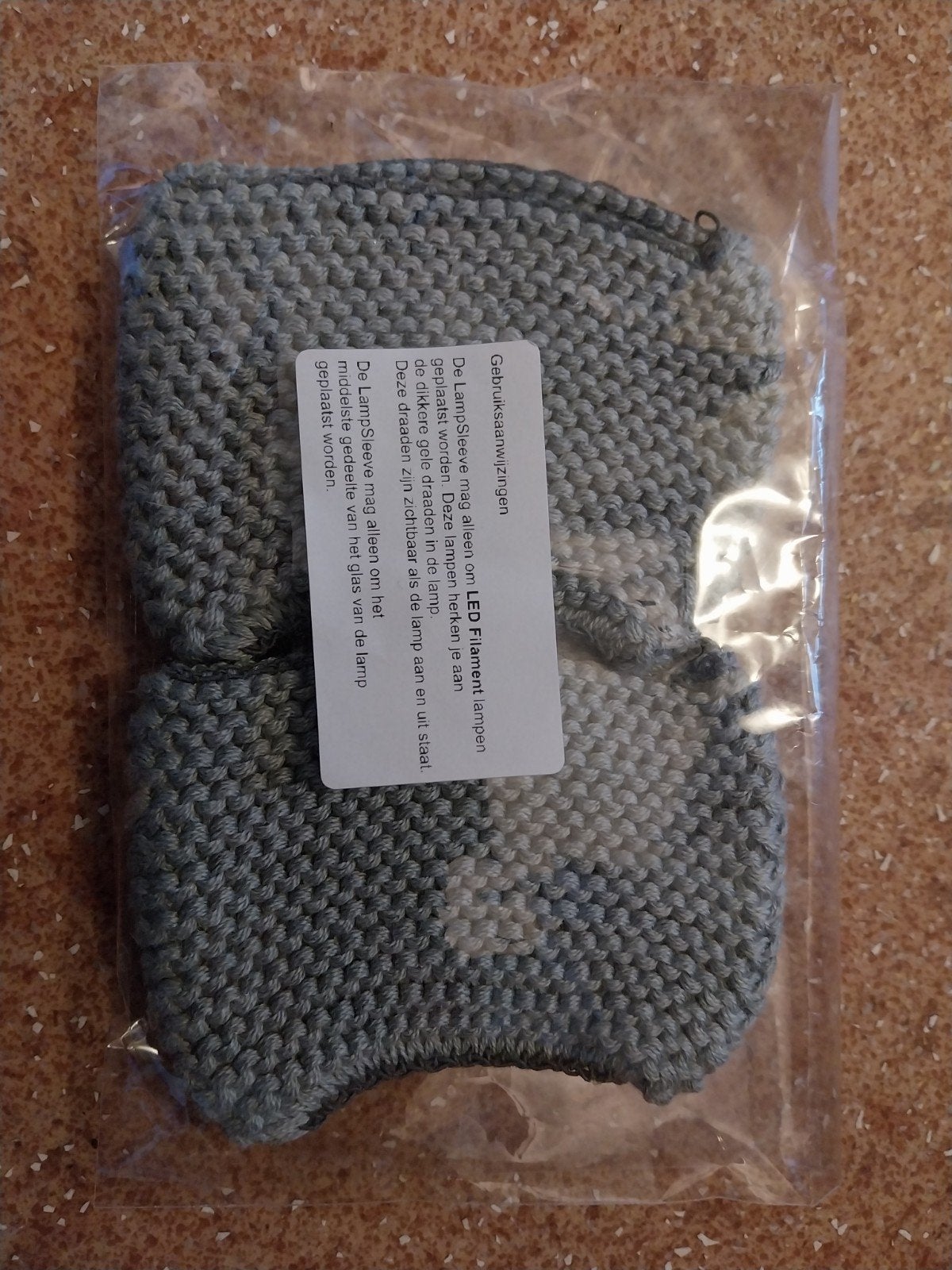 Grijze lampsleeve voor een ledlamp, Ophalen of Verzenden, Grijs, Textiel