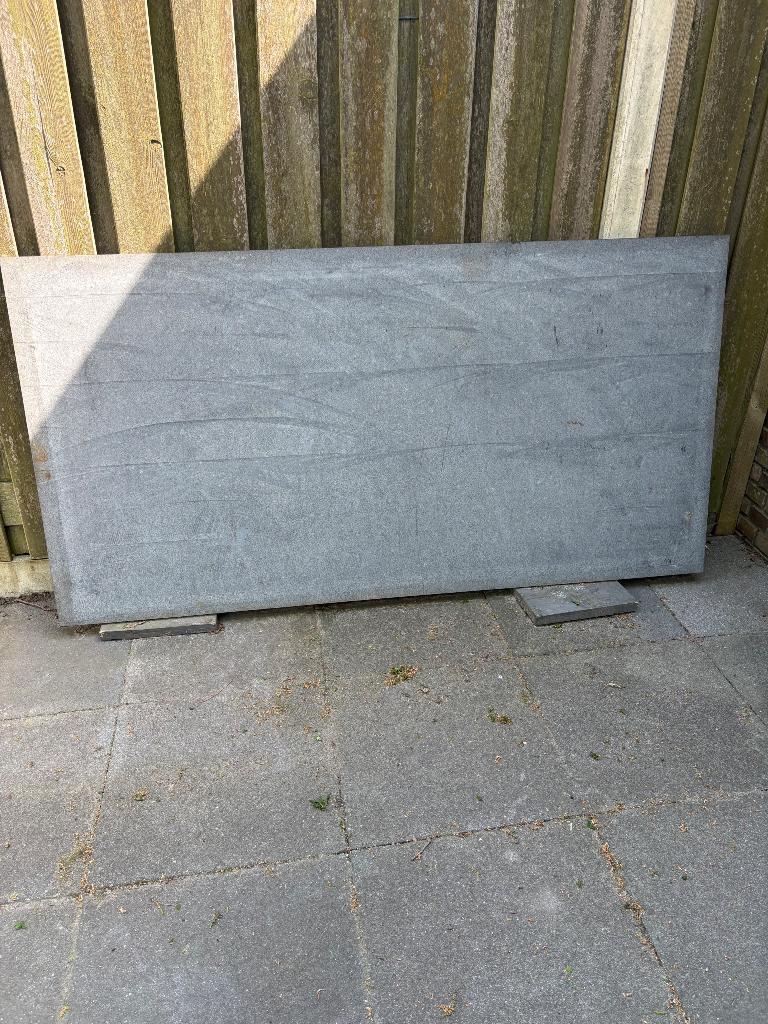 Granieten tuintafelblad, Tuin en Terras, Tuintafels, Ophalen, Zo goed als nieuw, Rechthoekig, Overige materialen