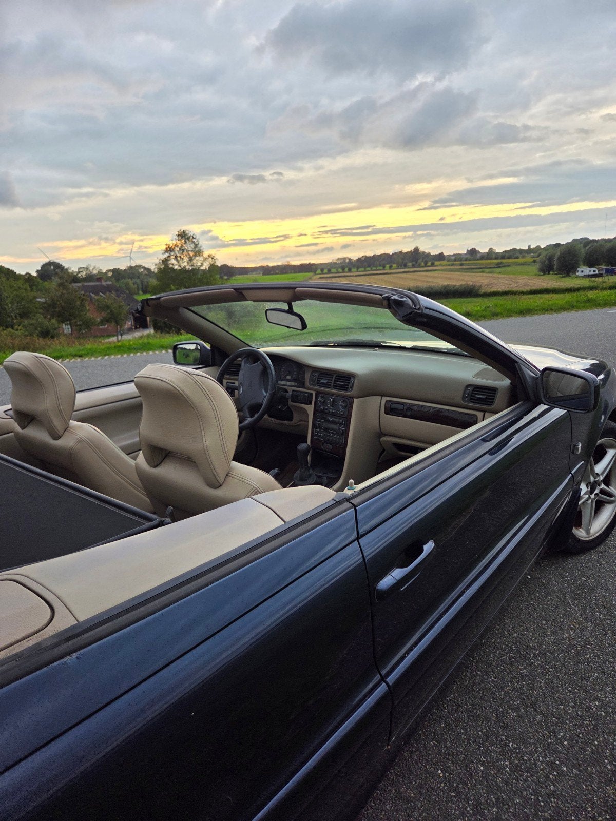 Volvo C70 2.4 T Cabrio 2002 Blauw, Auto's, Volvo, Voorwielaandrijving, Dealer onderhouden, C70, Elektrische ramen