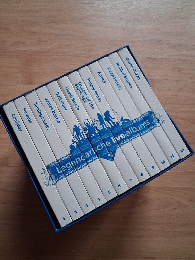 12 legendarische Live albums in box. CD's en DVD        25vp, Inclusief DVD, Boxset, Pop, Ophalen of Verzenden