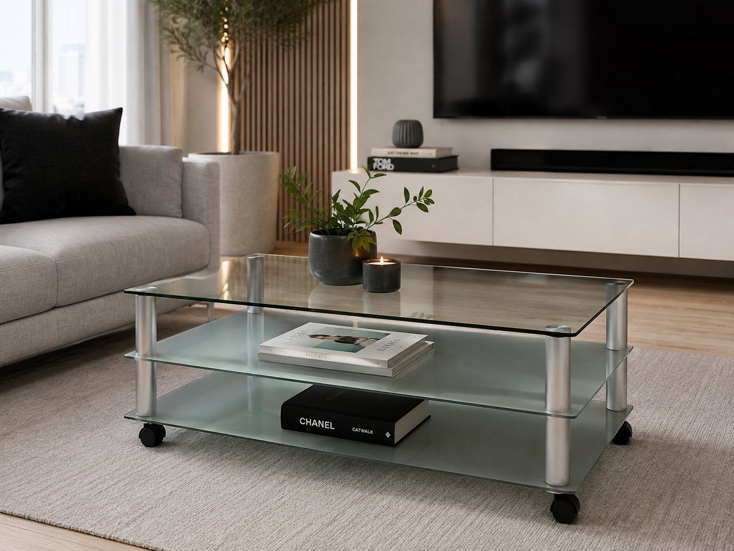 Televisie audiomeubel salontafel bijzettafel mid-century, Ophalen, 50 tot 100 cm, Minder dan 100 cm, 25 tot 50 cm