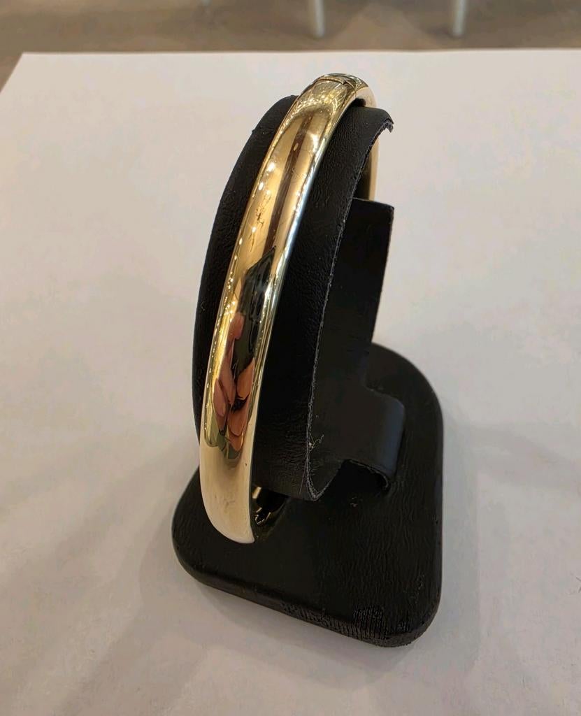 14 karaats gouden slavenarmband / bangle geelgoud, Ophalen of Verzenden, Zo goed als nieuw, Goud, Goud