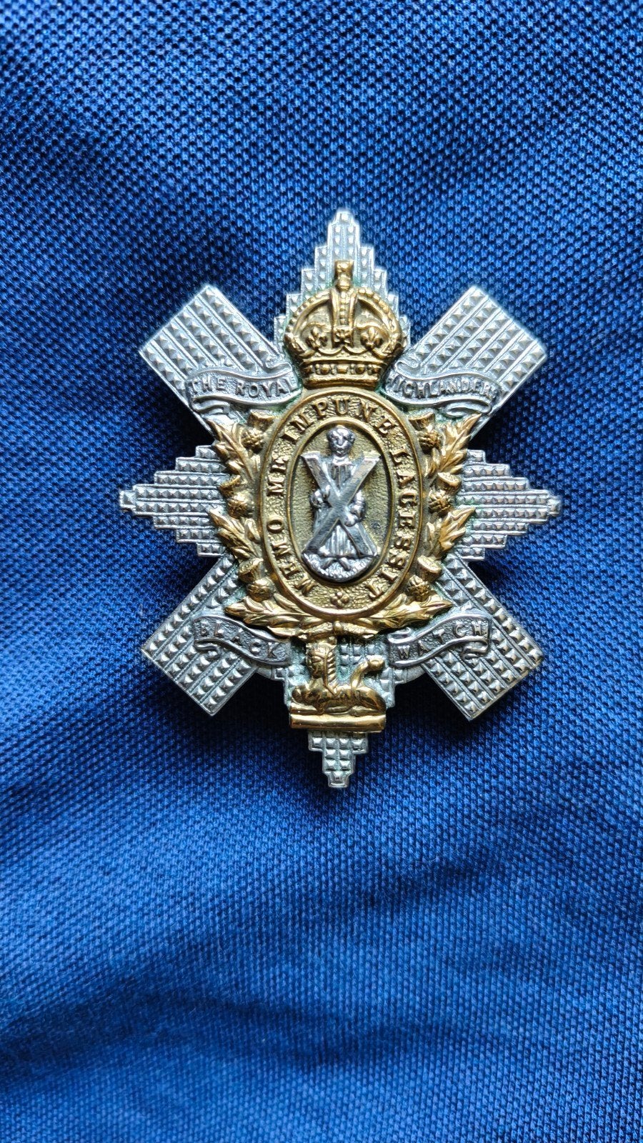 Hele mooie originele WW1 Officiers capbadge Back Watch, Ophalen of Verzenden, Landmacht, Engeland, Embleem of Badge