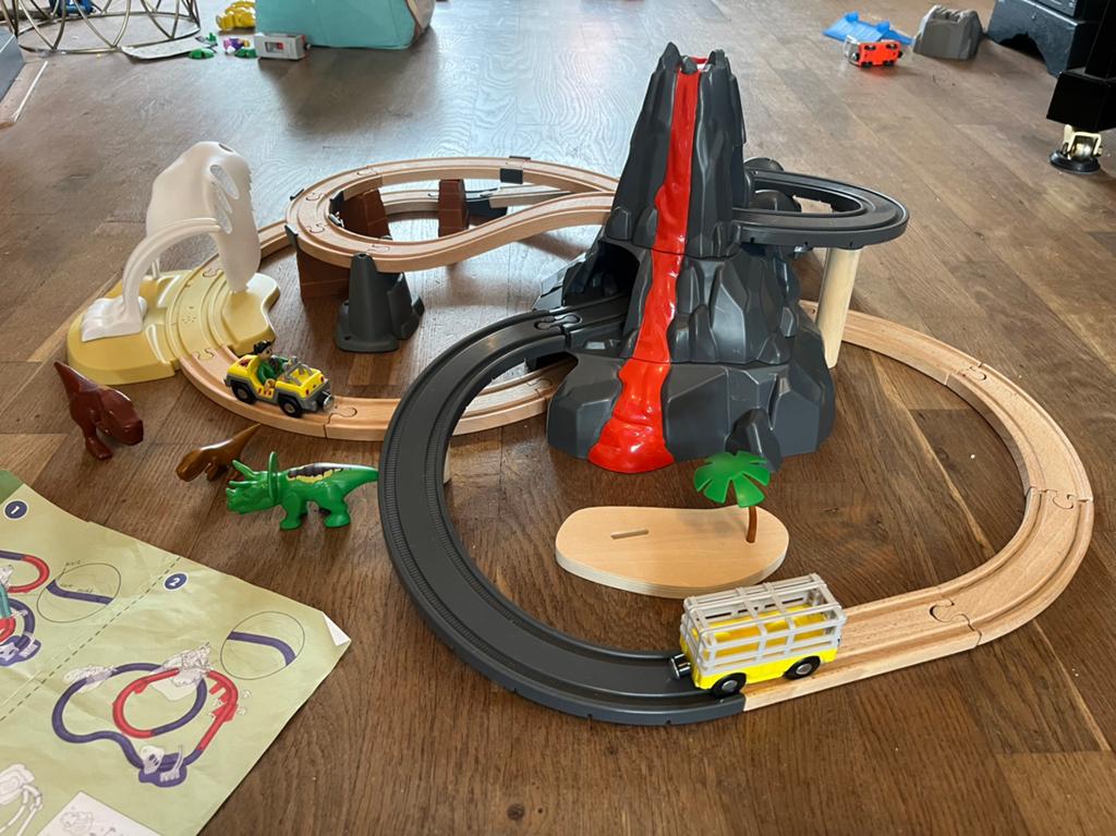 Houten dino treinbaan Playtive, Ophalen, Zo goed als nieuw