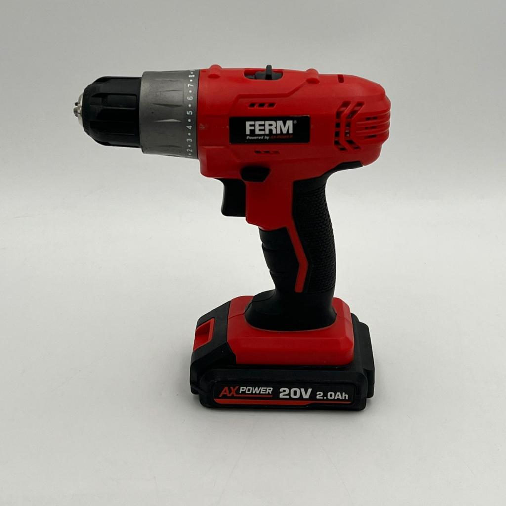 FERM Accuboormachine 20V a2h met accu en lader - Nette staat, Doe-het-zelf en Verbouw, Gereedschap | Boormachines, Ruilrijk, Zo goed als nieuw