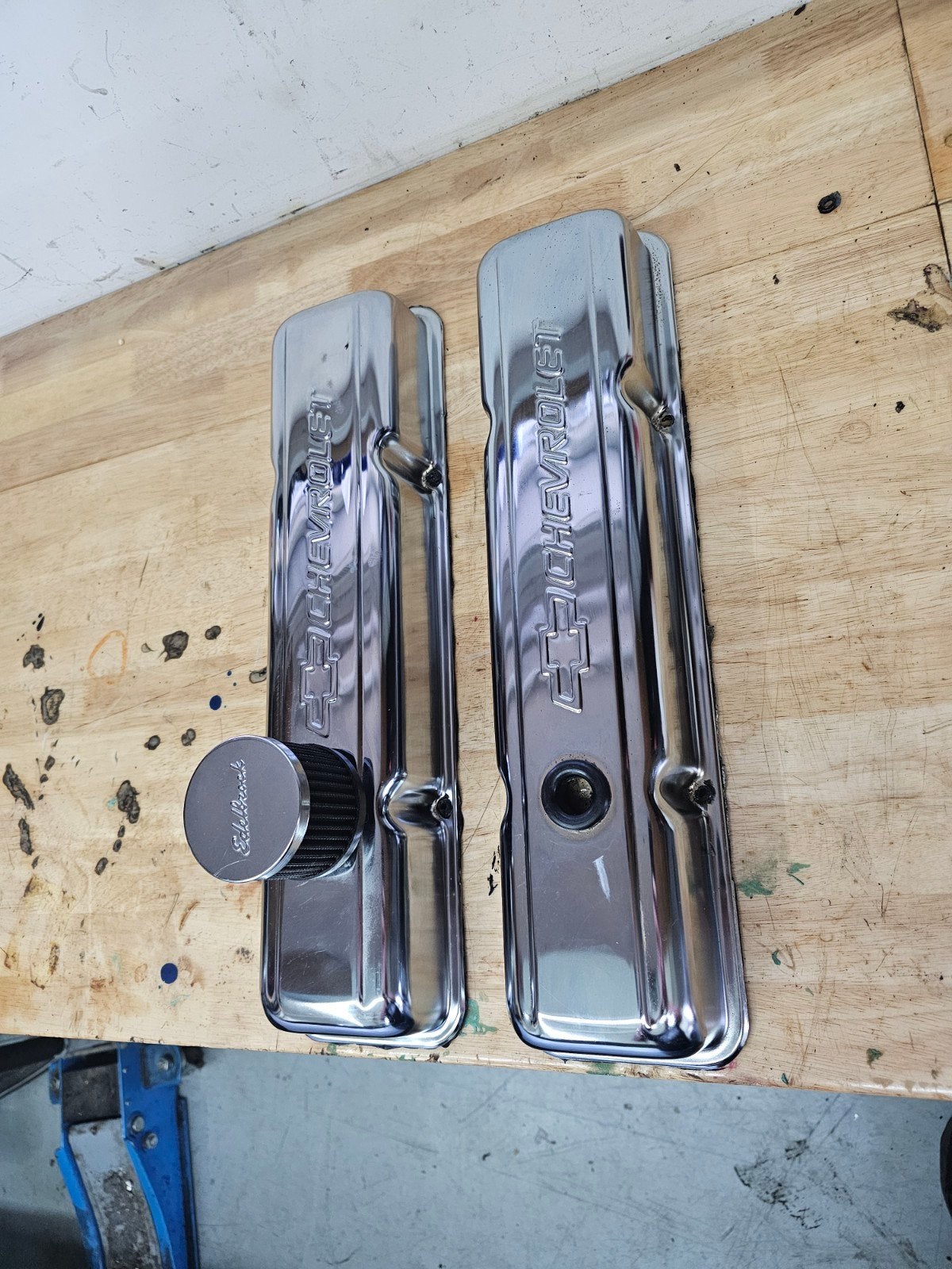 Chromen kleppendeksels Chevrolet 305/350 SBC met filter, Ophalen of Verzenden, Gebruikt, Chevrolet