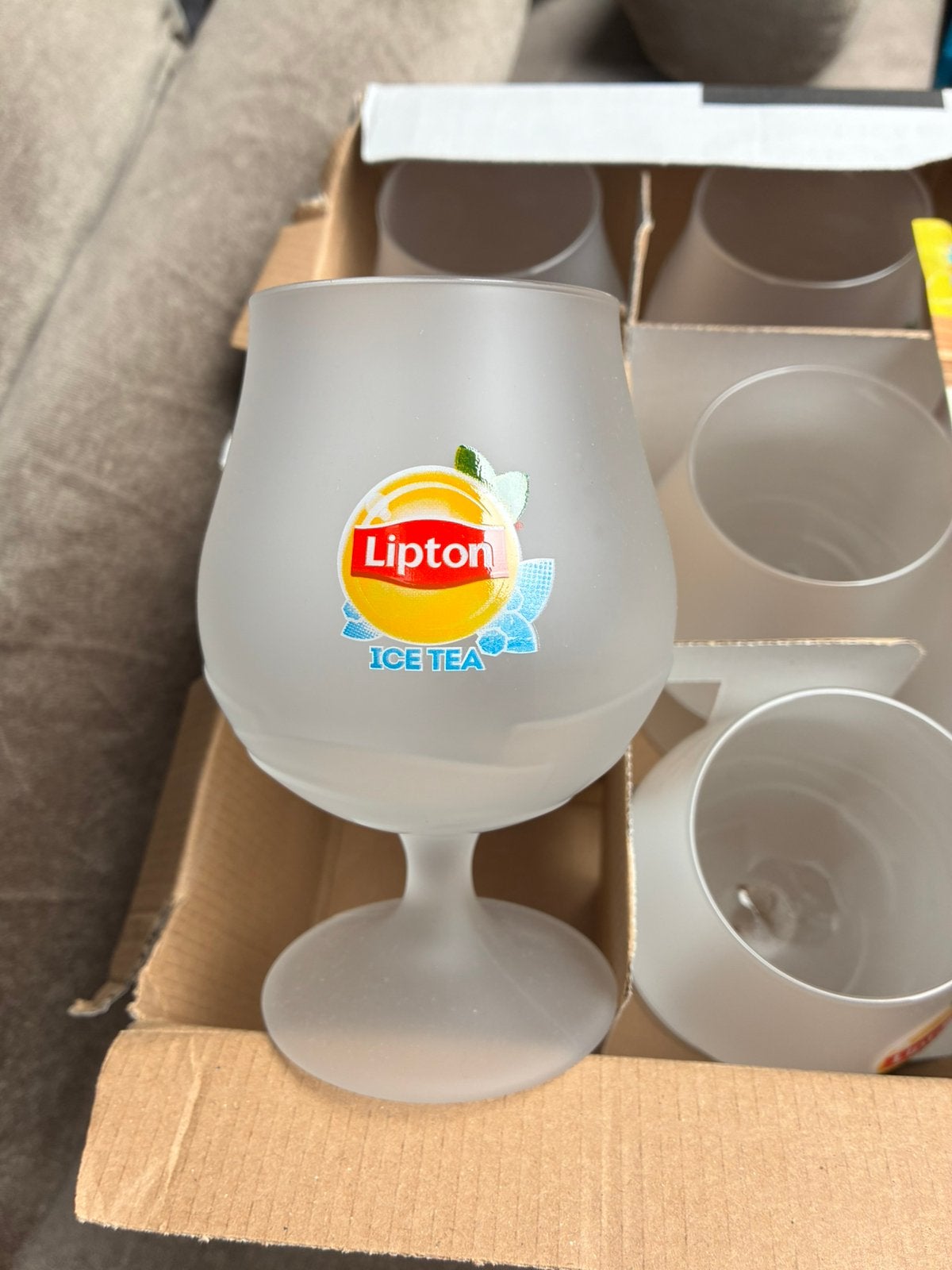 Lipton ice tea glazen, Verzamelen, Ophalen, Nieuw, Frisdrankglas