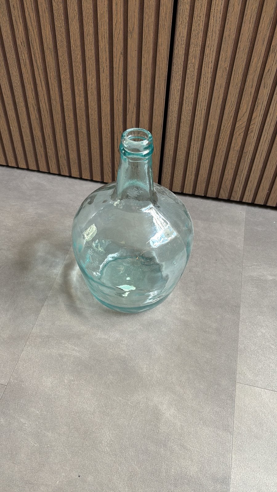 Mooie grote glazen decoratieve fles/vaas, Ophalen of Verzenden