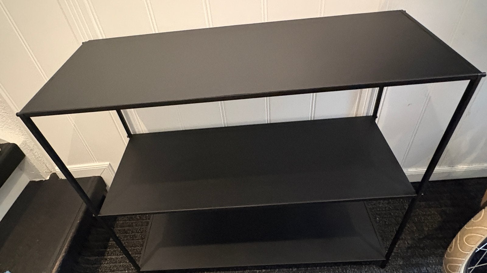 Black metal storage shelf, Ophalen of Verzenden, Zo goed als nieuw