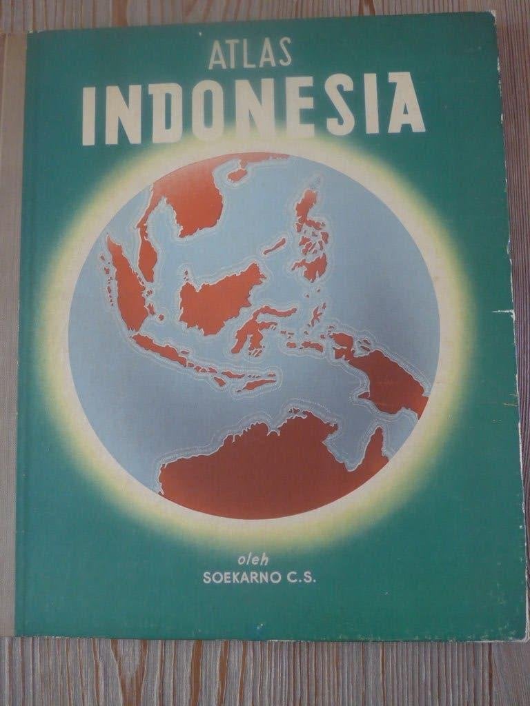 Atlas Indonesia President Soekarno C.S. van Indonesie (1953, Boeken, Gelezen, Overige atlassen, Overige gebieden, Ophalen of Verzenden