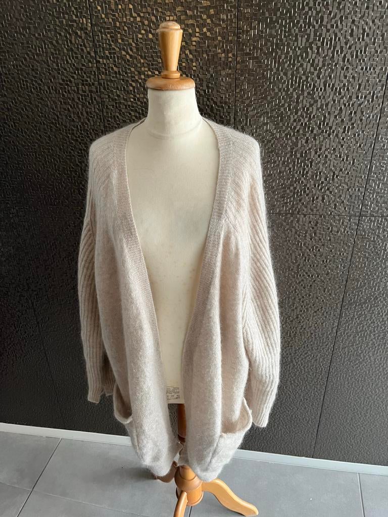 Malene Birger Wolmix Vest XL Beige, Ophalen of Verzenden, Gedragen, Maat 46/48 (XL) of groter, Beige