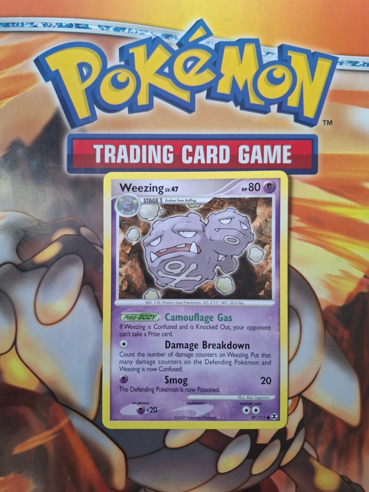 Weezing 87/111 Platinum Rising Rivals pokemon kaart, Ophalen of Verzenden, Gebruikt, Losse kaart