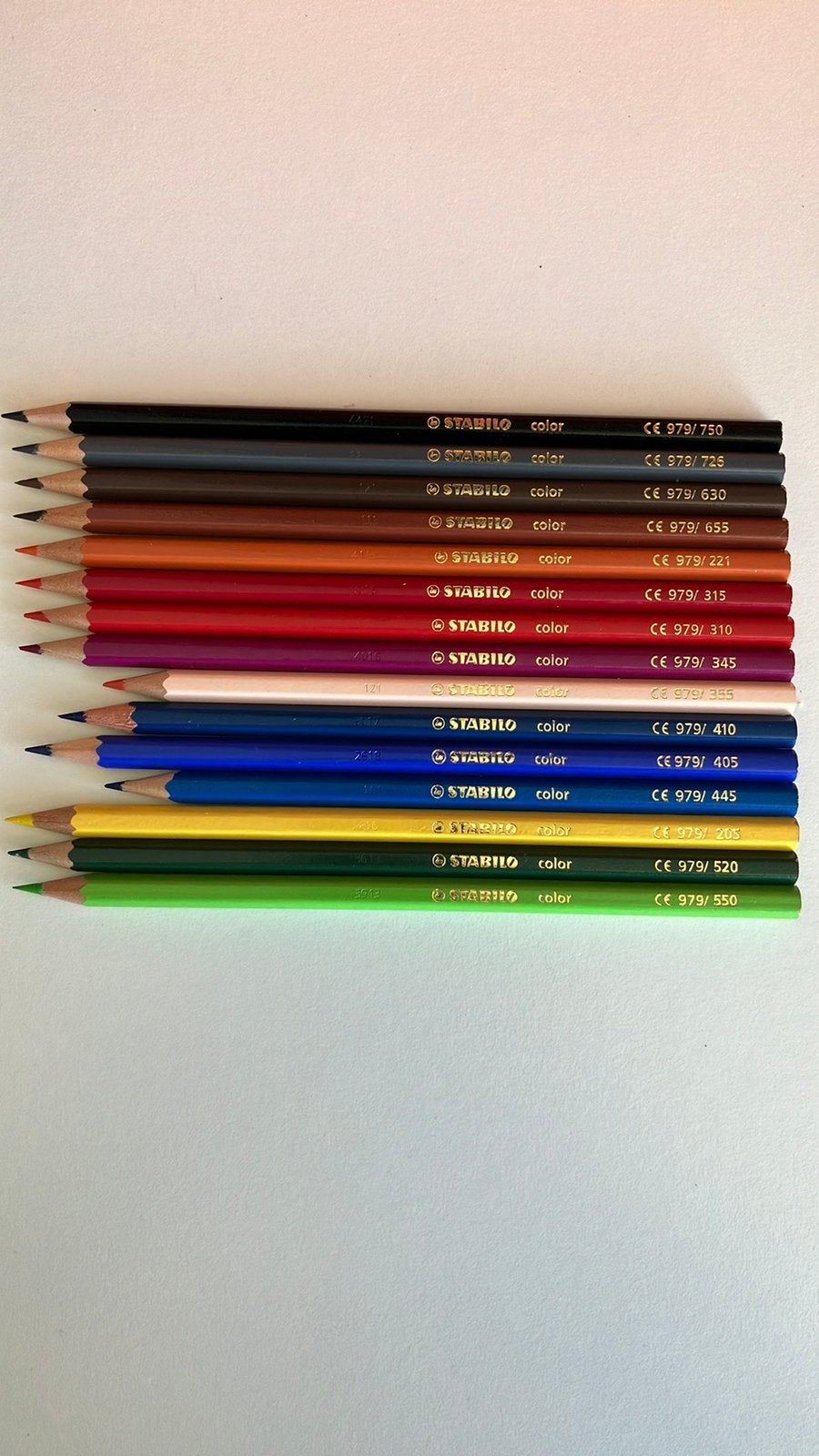Stabilo podloden div kleuren 15x serie 979, Ophalen of Verzenden, Zo goed als nieuw, Potlood of Stift