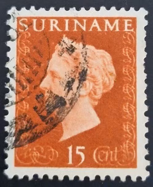 Suriname 1948 - nvph 262 - Wilhelmina, Ophalen of Verzenden, Gestempeld