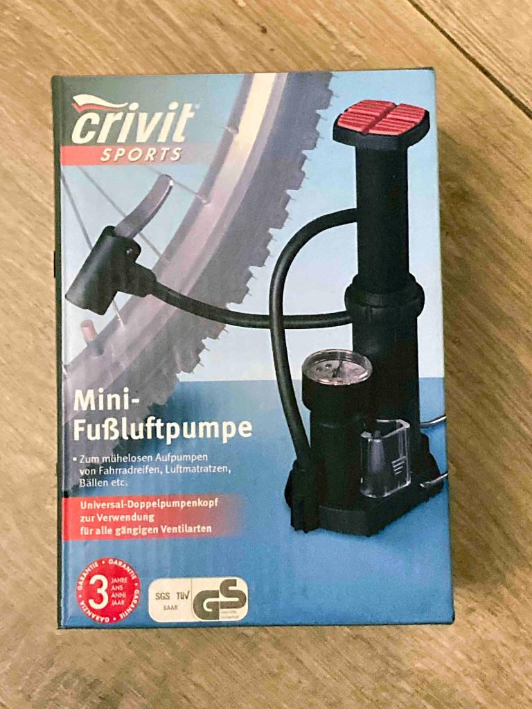 Crivit mini voetpomp met manometer - NIEUW in doos, Ophalen of Verzenden, Drukmeter, Nieuw