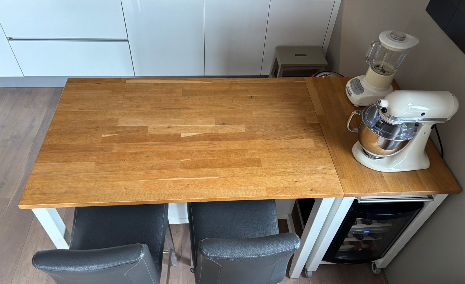 IKEA Tornviken keuken trolley, beige/eiken, 79 x 51x90 cm, Huis en Inrichting, Ophalen, Beige, 50 tot 100 cm, Zo goed als nieuw