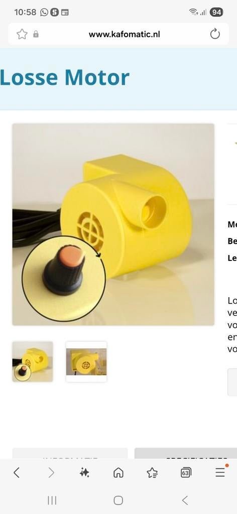Gezocht: Kaf-o-matic motor of complete Kaf-o-matic, Dieren en Toebehoren, Ophalen, Gebruikt