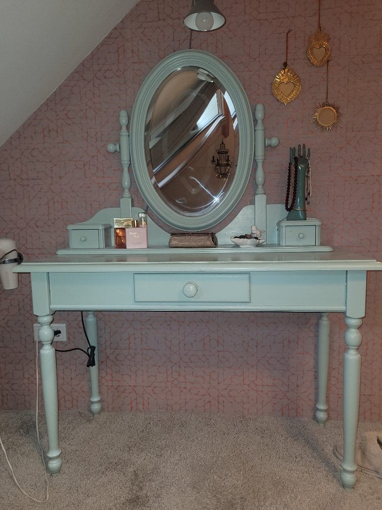 NIEUW Mintgroene kaptafel, Huis en Inrichting, Ophalen, 100 tot 150 cm, Nieuw, Minder dan 100 cm