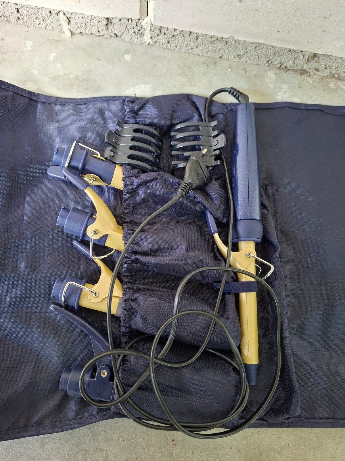 Philips krulset met 3 opzetstukken en etui, Ophalen of Verzenden, Gebruikt, Haarverzorging