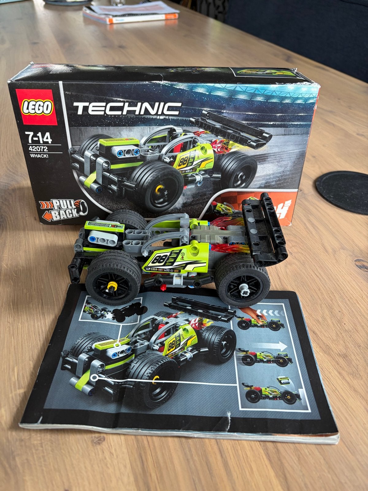 LEGO Technic 42072 Whack! Pull Back Racer, Ophalen of Verzenden, Zo goed als nieuw, Overige merken