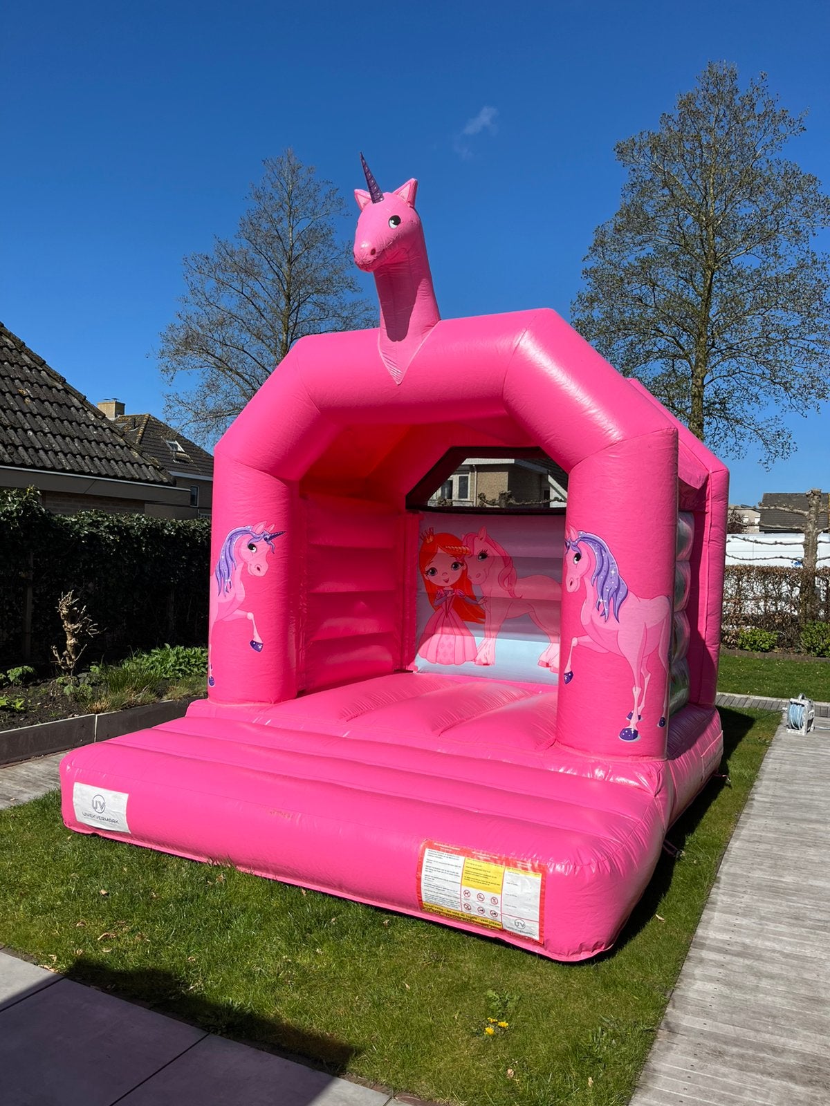 Unicorn springkussen te huur, Ophalen, Zo goed als nieuw, Verjaardag