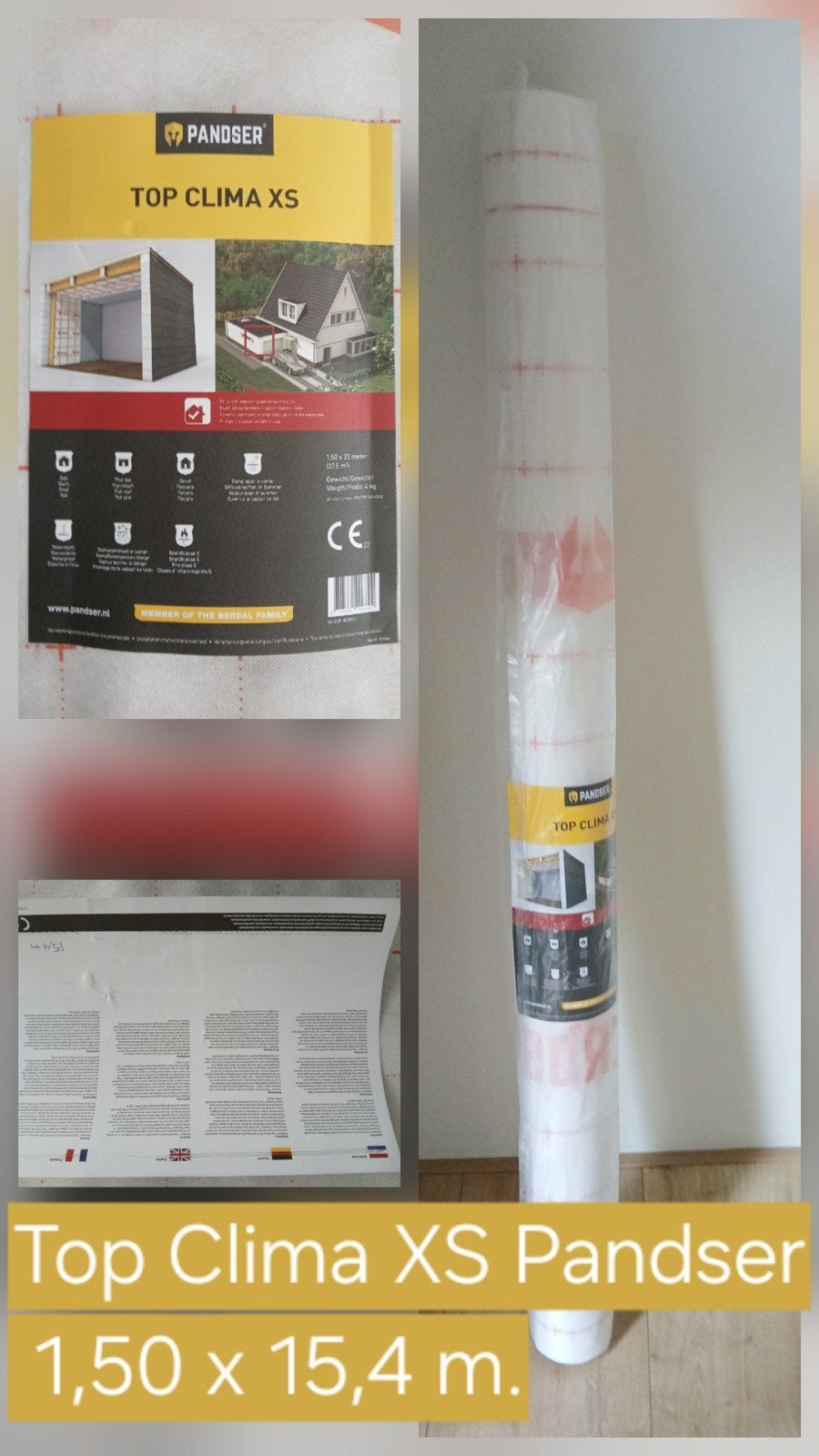 ✅️ ️PANDSER Top Clima XS isolatiefolie - 23,1 m² Nieuw!, Ophalen, Overige materialen, Vloerisolatie, Nieuw